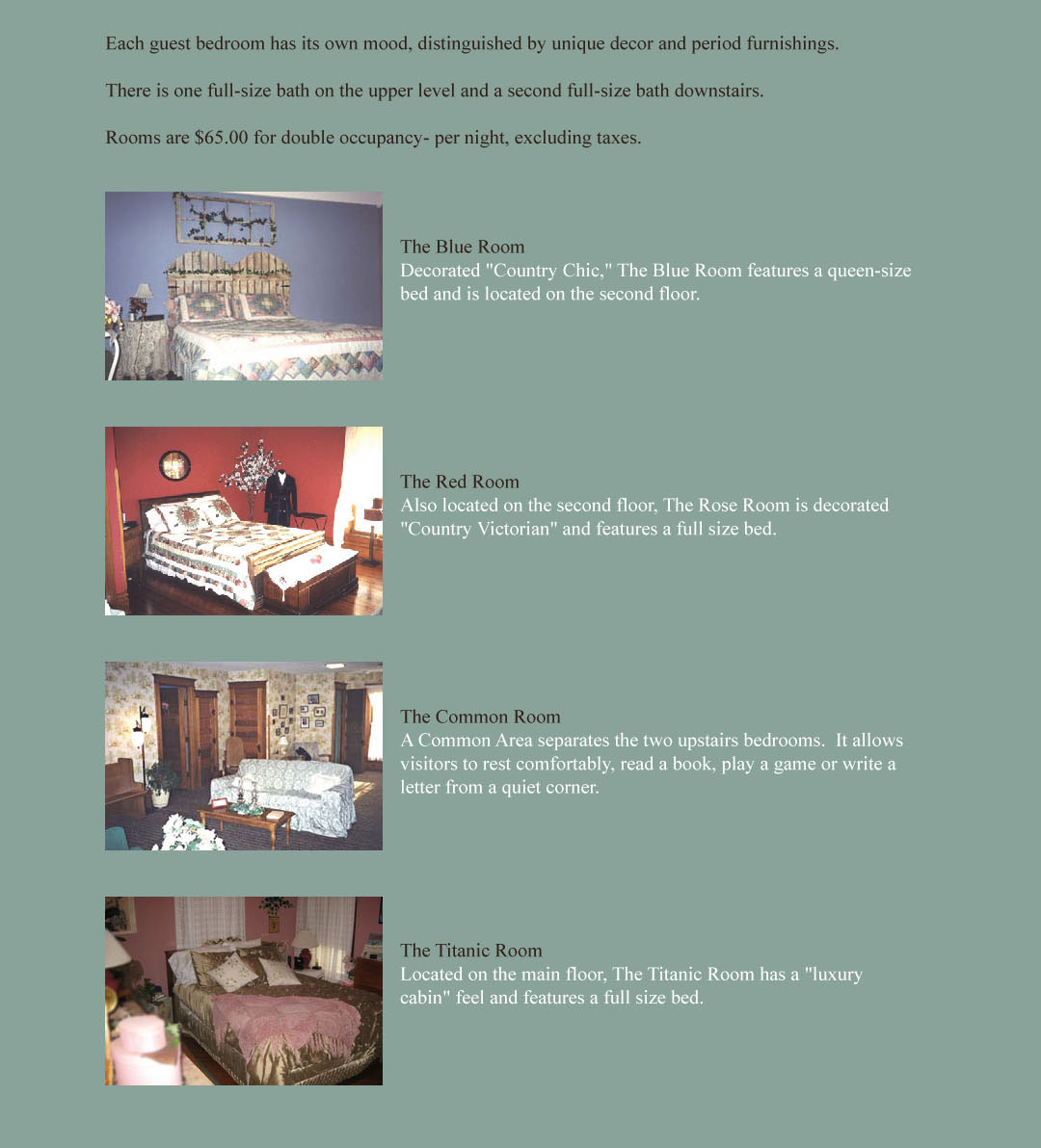 Randall Manor Bed and Breakfast Lodging Dana Indiana